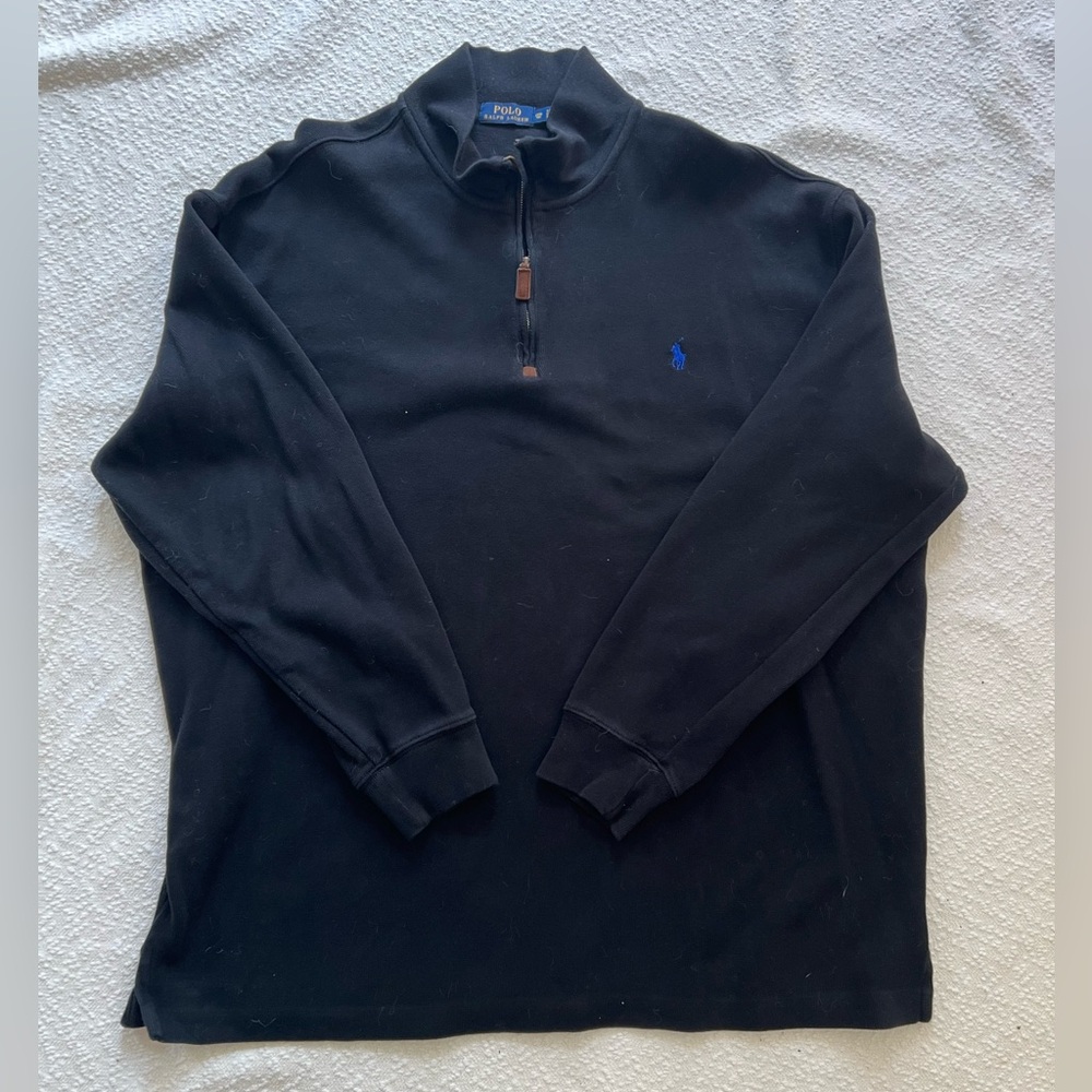 Polo Ralph Lauren Big & Tall 2XB Black Quarter-Zip Pullover